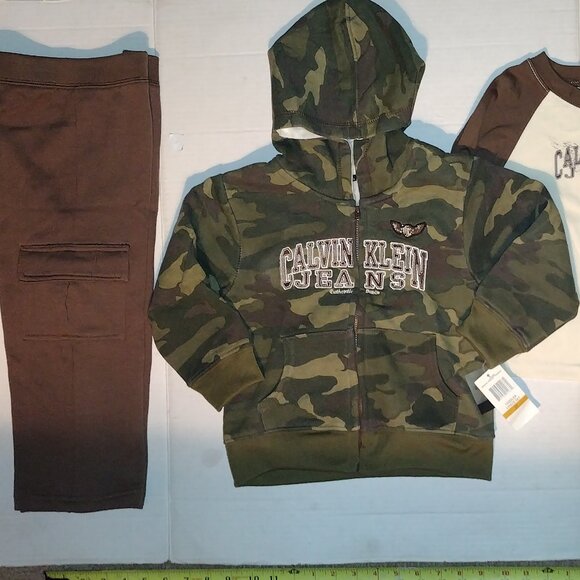Rare Calvin Klien Boys Toddler Jacket Top Pants 3 Piece Set - Picture 1 of 12